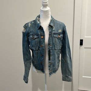 NWT BlankNYC Distressed Denim Jacket Sz S